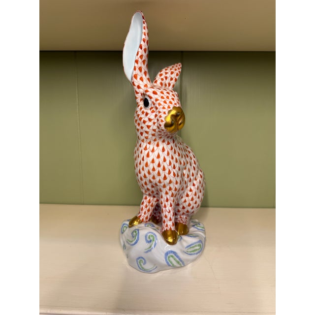 Mid 20th Century Large Red Herend Bunny For Sale In Dallas - Image 6 of 7