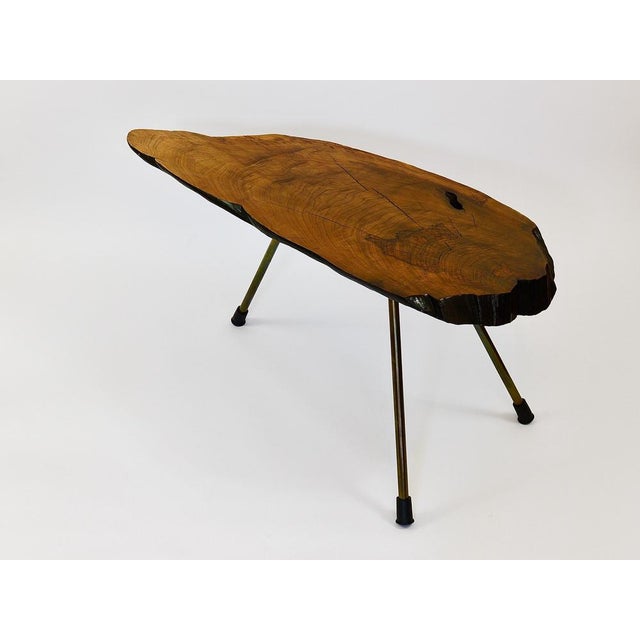 1950s Large Mid-Century Walnut Tree Trunk Coffee Table attributed to Carl Auböck, 1950s For Sale - Image 5 of 18