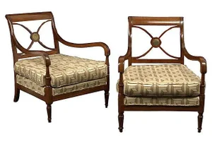 Vintage 1940s French Maison Jansen Fauteuils -Pair