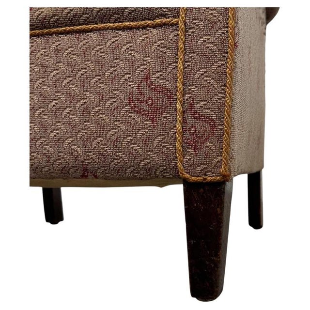 Antique English Mahogany Lounge Chair For Sale - Image 4 of 13