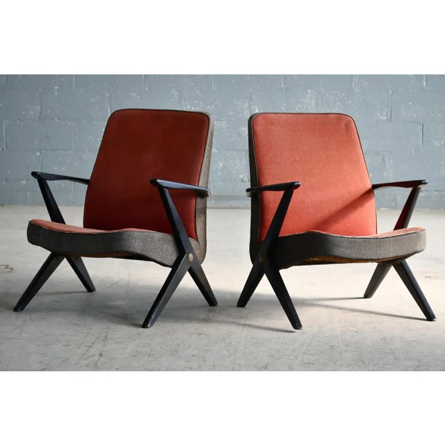 Pair of 1950's Easy Chairs by Bengt Ruda for Nordiska Kompagniet, Sweden For Sale - Image 4 of 11