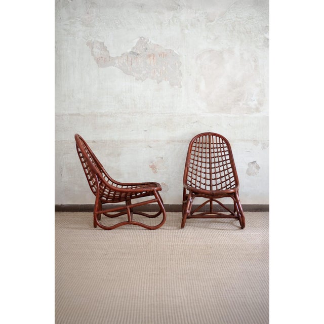 Vintage Bamboo Armchairs, 1980s, Set of 2 For Sale - Image 3 of 15