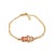 Gold Red Enamel Floral Hamsa Hand Gold Vermeil Chain Bracelet For Sale - Image 8 of 8