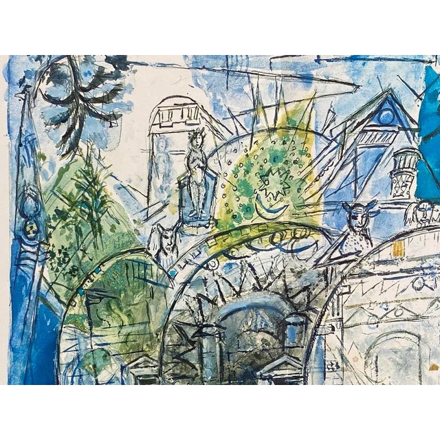 Chagall Magic Flute Opera Curtain Design Rare Lithograph Original For Sale In Denver - Image 6 of 7