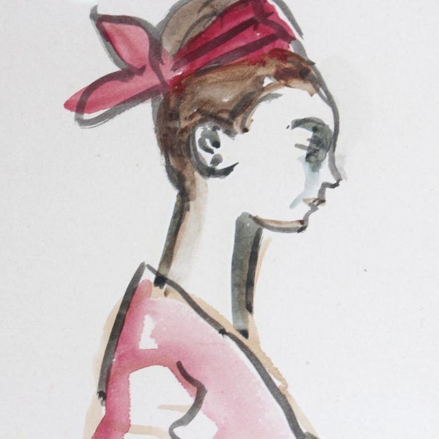 Yves Brayer, Muriel Belmondo at the Barre, 1962, Watercolor For Sale - Image 13 of 15