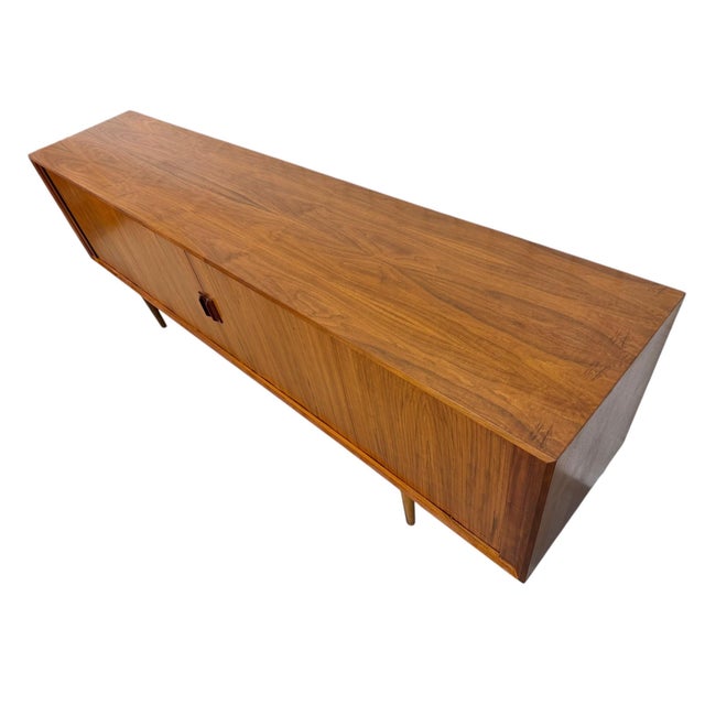 Mid-Century Modern Mid-Century Danish Modern Teak Tambour Sideboard For Sale - Image 3 of 11