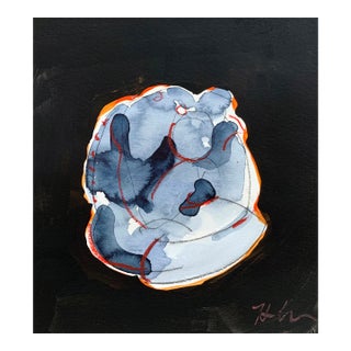 Folded Figure Mali, Head, Heart, Hand, Acrylic, Charcoal, Craypas, on Paper. 10 X 9 Inches For Sale