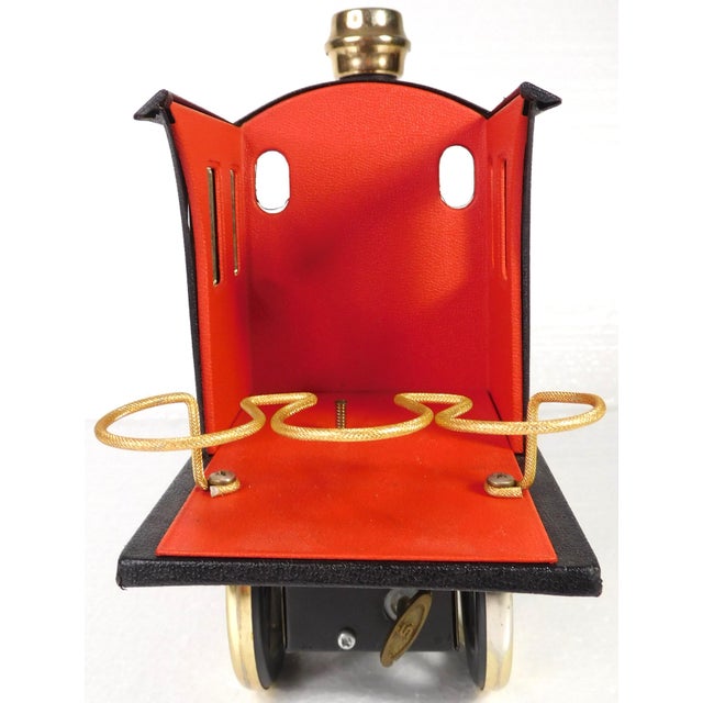 Vintage Figural Iron Horse Steam Engine Musical Decanter With Shot Glasses - 8 Piece Set For Sale - Image 10 of 16