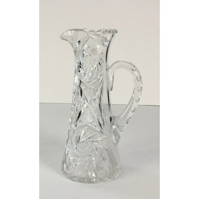 Vintage American Brilliant Period Large Saw Pitcher For Sale - Image 9 of 9