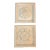 Vintage Floral Concrete Wall Plaques - A Pair For Sale