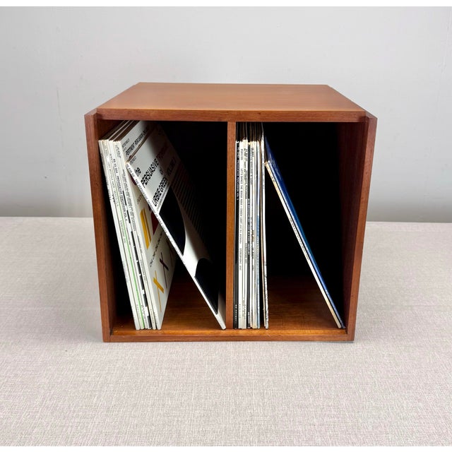 Mid Century Modern Paul Mayen for Habitat Modular Teak Lp Vinyl Record Storage Box For Sale - Image 11 of 12