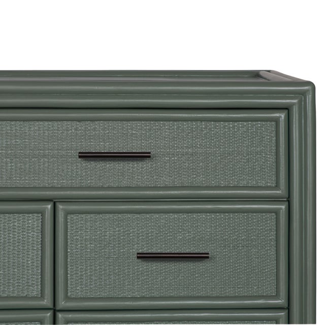 David Francis Bermuda Eight-Drawer Dresser - Evergreen For Sale - Image 4 of 9