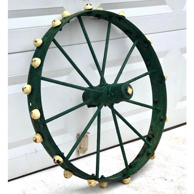 Antique Steel Wagon Wheel | Chairish