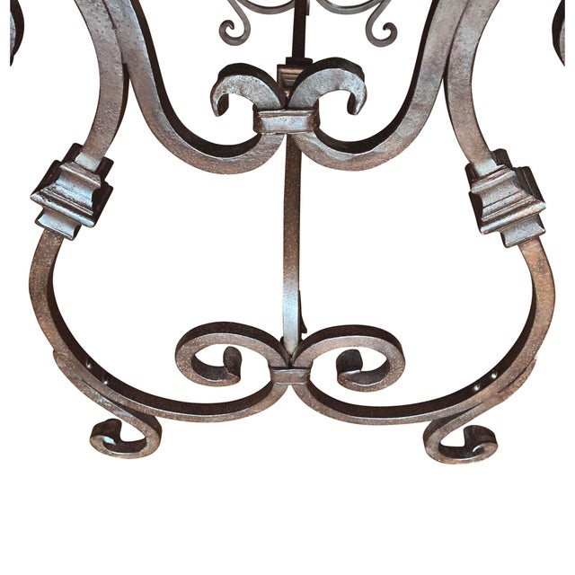 Italian Wrought Iron and Stone Top Table For Sale - Image 9 of 12