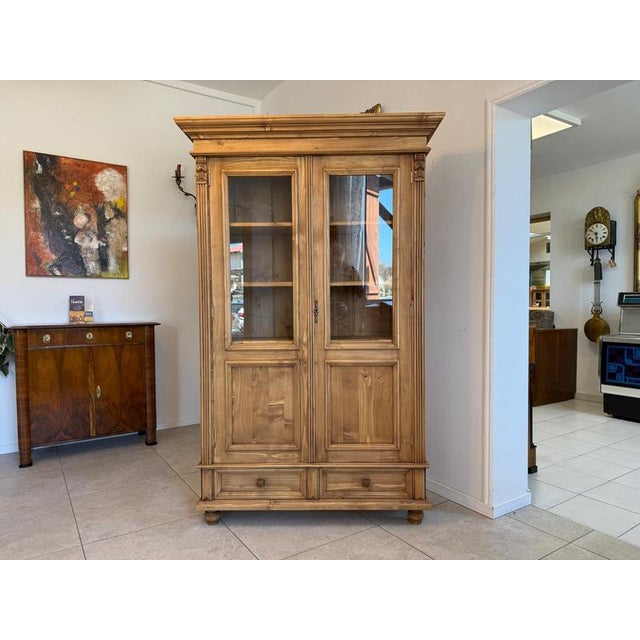 Rustic Farmhouse Display Cabinet For Sale - Image 5 of 9