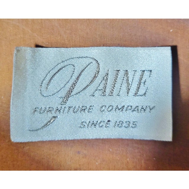 Pair Vintage American 20th C Mahogany & Leather Night End Tables by Paine For Sale - Image 15 of 16