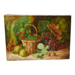 Wm Mason Brown B.1828 Fruit Still Life Oil Painting