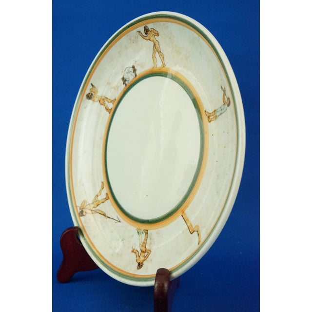 Antique Italian Glazed Ceramic Plate, 1890s For Sale - Image 5 of 16