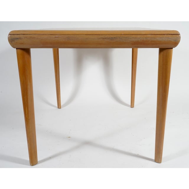 Wood Vintage Heywood Wakefield Dining Table With One Leaf For Sale - Image 7 of 9