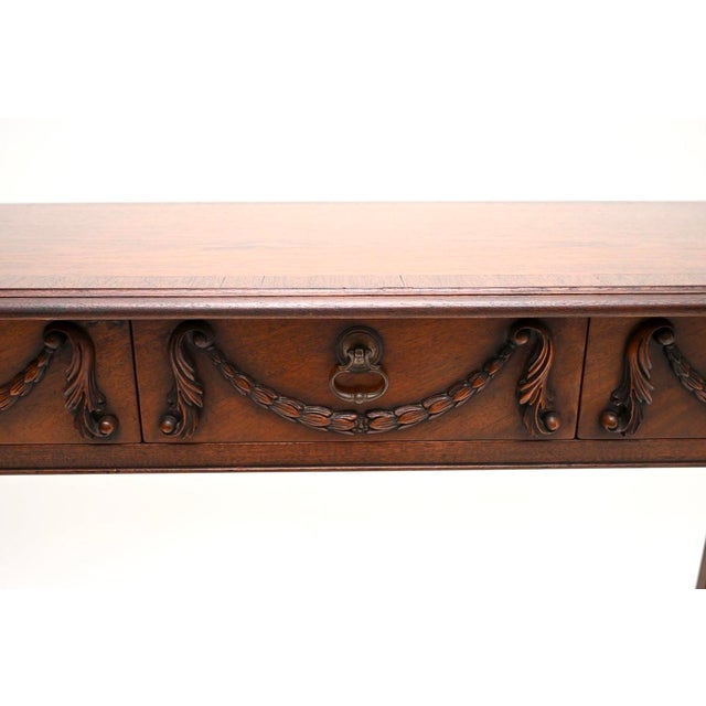 Brown Vintage Georgian Console Table, 1930 For Sale - Image 8 of 11