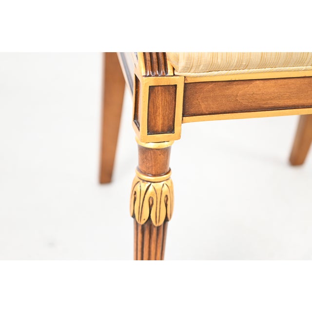 Karges Furniture Louis XVI Style Dining Chairs With Gilt Accents, Set of 6 For Sale - Image 12 of 14