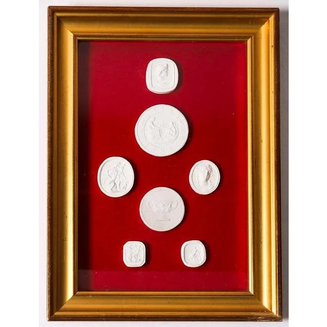 Wood Antique Framed Grand Tour Intaglios by Giovanni Liberotti, 19th Century, Set of 2 For Sale - Image 7 of 12