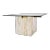 Artedi Travertine Brass & Glass Coffee Cocktail Table For Sale