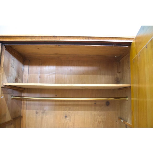 Vintage Biedermeier Burr Walnut Wardrobe, 1930s For Sale - Image 6 of 9