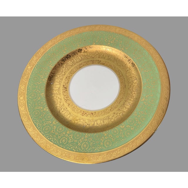 Set of 8 Selb Bavaria Hutschenreuther Gilt Decorated 10-7/8" Dinner Plates In very nice original condition showing some...