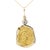Vintage Escudo "Doubloon" 22k Replica Coin & Lab Grown Diamond 14k Gold Pendant For Sale
