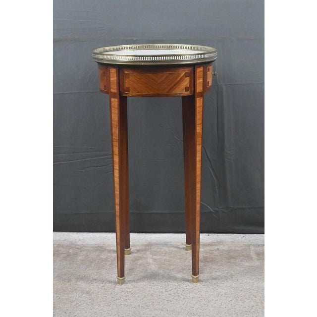 Small Louis XVI Style Marquetry Side Table, Early 20th Century For Sale - Image 11 of 18