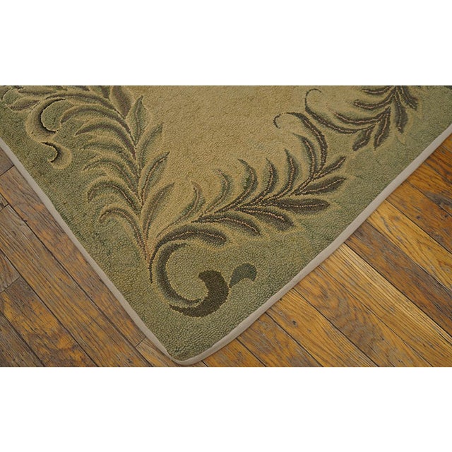 Antique American Hooked rug 3'0" x 5'1". Antique American Hooked Floral Medallion Rug, Circa Date: 1930s. This charming...
