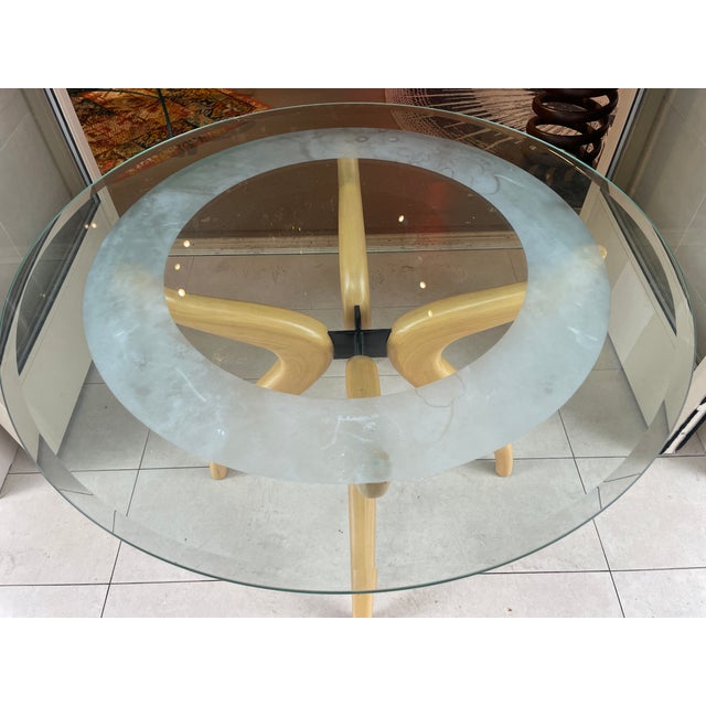 Round Italian Dining Table Circa 1980s For Sale - Image 9 of 9