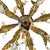 Petite Italian Gilt Tole Chandelier With Crystal Drops, 1950s For Sale - Image 18 of 18
