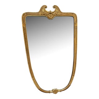 Venetian Wood Oversize Italian Mirror 1950s For Sale