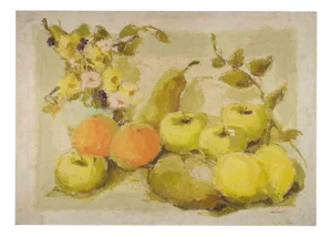 Franco Marzilli, Still Life with Fruits, Oil Painting, 1970s