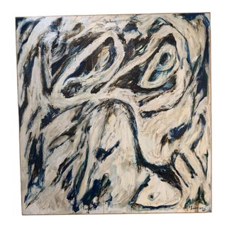 Large Norman Liebman Mixed Media Painting With X-Ray Film, "Song of Sacrifice" – 64" X 66" For Sale