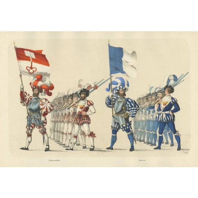Paper The Cantons Unterwalden and Lucerne, 1855, Print For Sale - Image 7 of 11