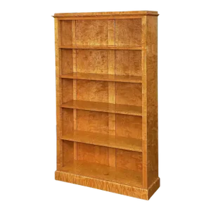 Biedermeier Open Bookcase or Shelves of Curly Maple