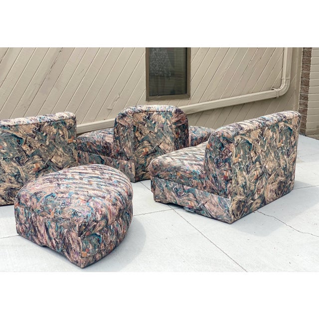 1980s 1980s Vladimir Kagan Style Weiman Curved Four-Piece Sectional For Sale - Image 5 of 12