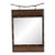 Asian Chinoiserie Iron and Rattan Wall Mirror For Sale