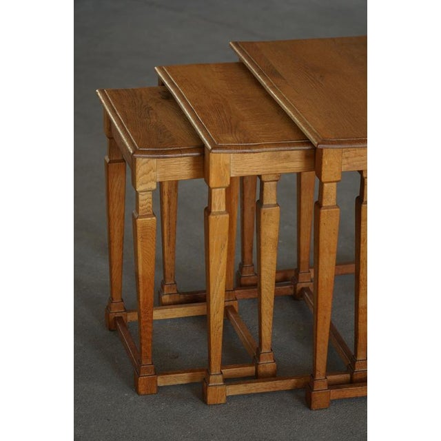Mid-Century Danish Nesting Tables in Oak, 1960s, Set of 3 For Sale - Image 6 of 18