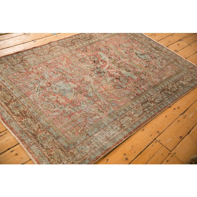 1940s Vintage Distressed Mahal Rug - 4'6" x 6'8" For Sale - Image 5 of 12