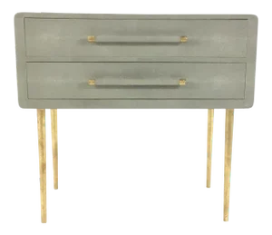 Mid-Century Inspired Made Goods Gardner Shagreen Nightstand