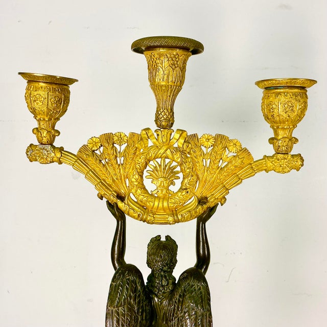 Early 19th C. Antique French Empire Pierre-Philippe Thomire Winged Nike Victory Candelabras - A Pair, Attributed For Sale - Image 12 of 18