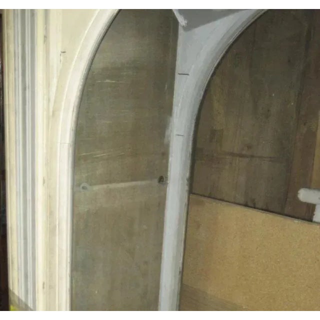 Two Sided Arched Built In Glass Display Cabinet For Sale - Image 4 of 6