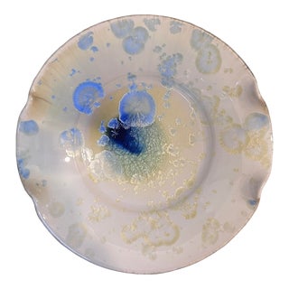 Early 21st Century Crystal Glazed Studio Art Pottery Bowl For Sale