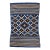 Antique Mexican Saltillo Serape Flat-Woven Kilim Blanket With Royal Blue, Ivory, Brown For Sale