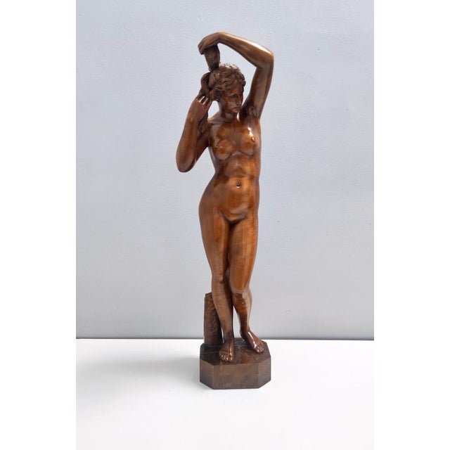 Cantù Artist, Sculpture of Nude Woman, 1960s, Walnut For Sale - Image 16 of 16