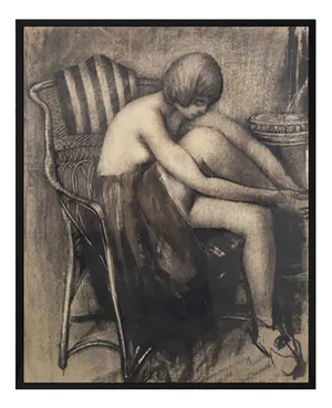 After Dame Laura Knight, Seated Dancer, Mixed Media on Paper, 2000s, Framed